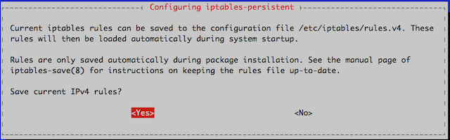 Save IPv4 rules prompt.